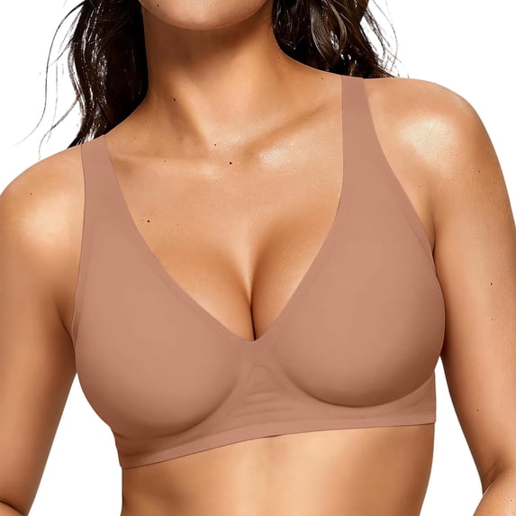 Womens Wireless Jelly Bra Plus Size Supportive Full Coverage Comfortable No Underwire Bras
