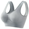 thumbnail image 1 of Womens Wireless Jelly Bra Plus Size Supportive Seamless Bras Full Coverage Push Up Comfortable No Underwire Tshirt Bras Gray XL, 1 of 3