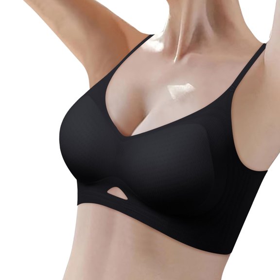 Womens Wireless Jelly Bra Plus Size Supportive Seamless Bras Full Coverage Push Up Comfortable No Underwire Tshirt Bras