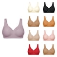 thumbnail image 1 of Womens Wireless Jelly Bra Plus Size Supportive Seamless Bras Full Coverage Push Up Comfortable No Underwire Tshirt Bras, 1 of 4
