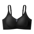 thumbnail image 1 of Womens Wireless Push Up Bra V Mesh Seamless Bralette Comfort Support Adjustable Strap Back Closure Lingerie, 1 of 4
