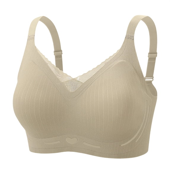 Womens Wireless Push Up Bras No Underwire Smoothing Bra with Support Soft Full Coverage Seamless Everyday Bralettes