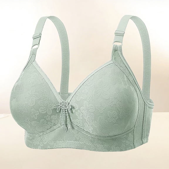 Womens Wireless Push Up Bras for Women Non Steel Hoop Gathered Middle Button Breastfeeding Breathable Elastic Underwear Daily Bra