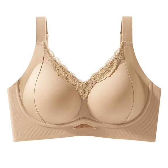 Womens Wireless Push up Bras, Comfortable No Underwire Lingerie, Full Support Bralette with Adjustable Straps