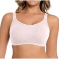 thumbnail image 1 of Womens Wireless Seamless Bra T-Shirt Comfort Bra No Underwire Full Coverage Everyday Bra Adjustable Straps Pink,Size XL, 1 of 5