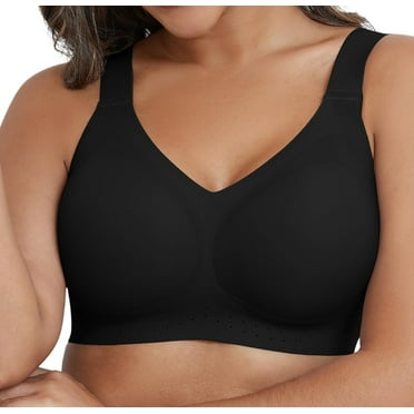 Womens Wireless Support Bra Comfortable Full Coverage Breathable Padded Bra Back Smooth Seamless Invisible Bras (Grey,3X-Large)