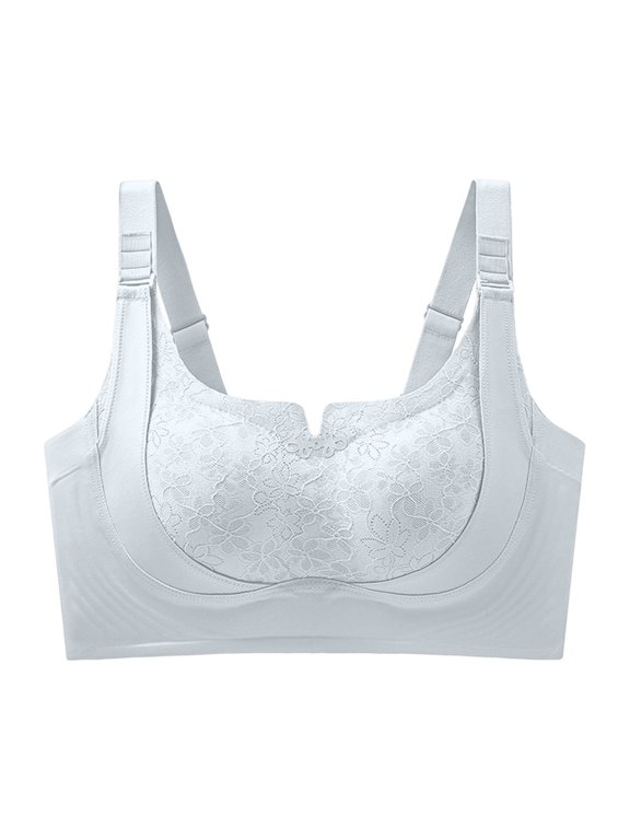 Womens Wireless Supportive Bra Lift Shaping Push Up Seamless No Underwire Back Smoothing Full Coverage Bralette Soft Stretch Everyday Bra