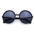 thumbnail image 1 of SA106 Womens Wizard Round Circle Lens Plastic Mod Fashion Sunglasses / Black Frame - Black Lens, 1 of 8