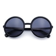 thumbnail image 1 of SA106 Womens Wizard Round Circle Lens Plastic Mod Fashion Sunglasses / Black Frame - Black Lens, 1 of 8
