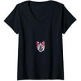 thumbnail image 1 of Womens Wolf V-Neck T-Shirt, 1 of 3