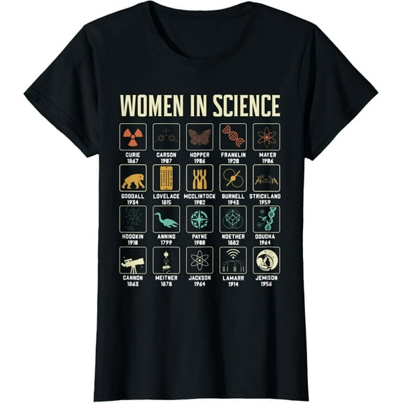 Womens Women In Science Design Biology Chemistry Student Teacher T-Shirt