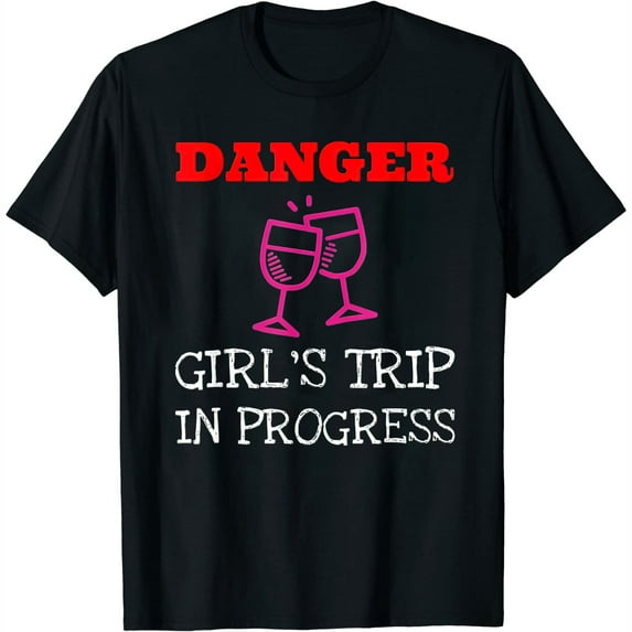 Womens Women'S Bestie Night Out | Danger Girls Trip In Progress T-Shirt Black 2XL