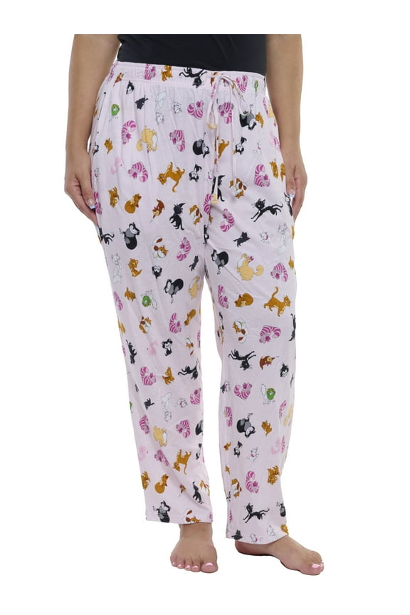 Womens & Women's Plus Size Disney Cats Pajama Pants Loungewear Pink