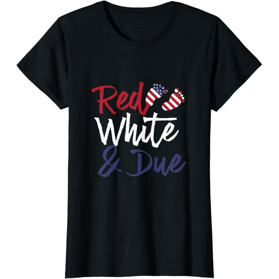 Womens Womens Red White And Due Flag 4th of July Gift T-Shirt