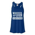 thumbnail image 1 of Womens Wooden Spoon Survivor Funny Flowy Racerback Tank Top T-Shirt, 1 of 1