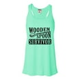 thumbnail image 1 of Womens Wooden Spoon Survivor Funny Flowy Racerback Tank Top T-Shirt, 1 of 1