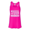 thumbnail image 1 of Womens Wooden Spoon Survivor Funny Flowy Racerback Tank Top T-Shirt, 1 of 1