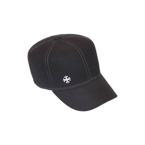 Womens Wool Baseball Cap - Black