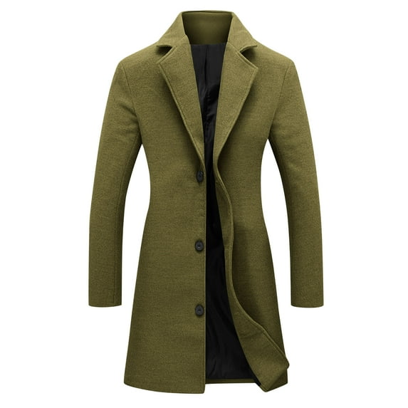 Womens Wool Blend Oversized Peacoat Notch Lapel Single Breasted Long Jacket Casual Solid Color Lightweight Winter Warm Overcoat