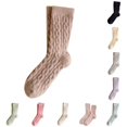 thumbnail image 1 of Womens Wool Socks Winter Warm Thick Knit Soft Casual Crew Cozy Thermal Blends Breathable Wicking Floor Outdoor Sports Daily Wear, 1 of 4