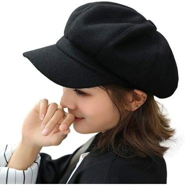 Womens Woolen Elastic Octagonal Ivy Newsboy Cabbie Gatsby Painter Hat Cap