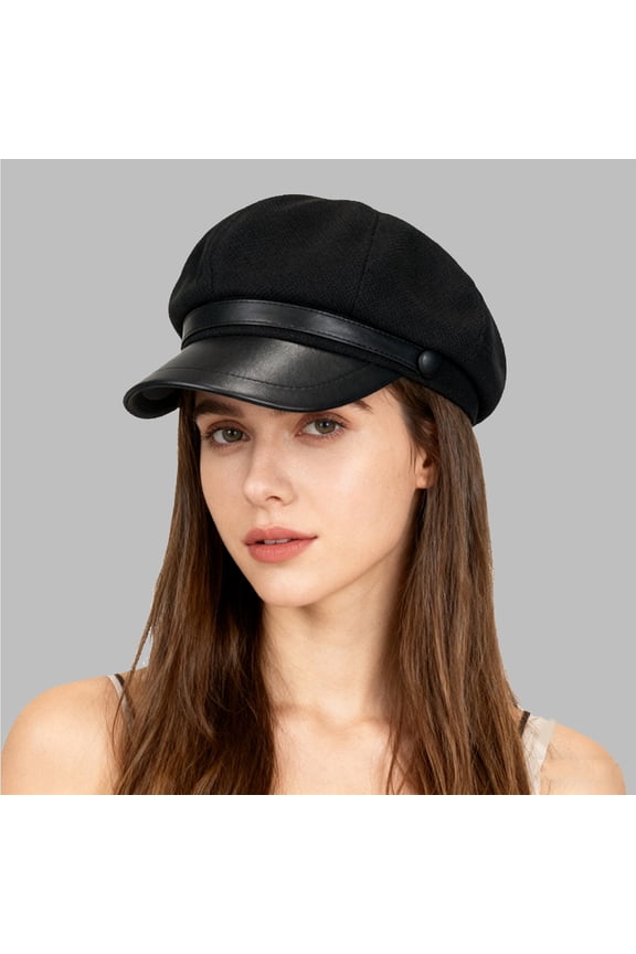 Womens Woolen Hats Artistic Painter Hats Versatile Berets Newboy Hat