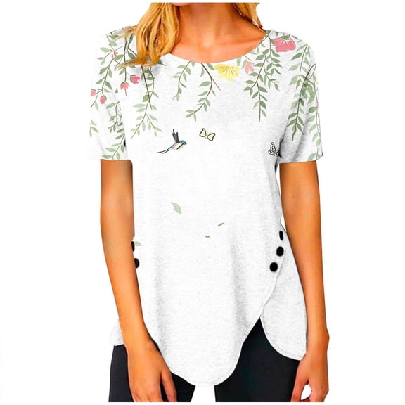 Womens Work Blouses Under Blazers Short Sleeve Tunic Tops for Women 3Xl Womens Tops Dressy Casual Tunic Tee Shirts Womens Graphic