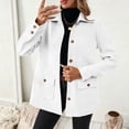 thumbnail image 1 of Womens Work Office Winter Overcoat Single Breasted Point Collar Pea Coat, 1 of 6