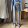 thumbnail image 1 of Asgosdo Womens Work Pants Dark Gray Wide Leg Pants Flowy Beach Vacation Lounge Trousers, 1 of 3