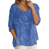 Womens Work Shirts Long Sleeve Tops Casual Boho Floral Print ...