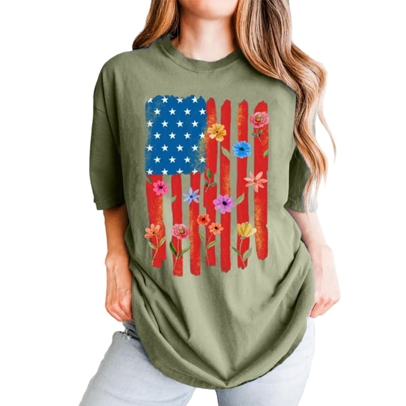Womens Work T Shirts Tops Crew Neck Classic Fit Basic Boho Shirts