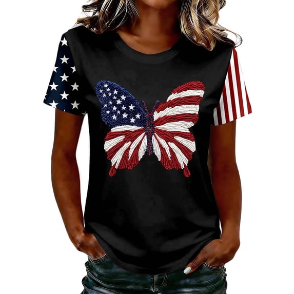 Womens Work T Shirts Tops Printed Crew Neck Short Sleeve Pullover Going Out Shirts