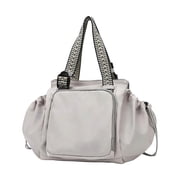 Womens Work Tote Bag,Large Work Bag,Women Large Capacity Tote Bag,3-in-1 Shoulder Crossbody Backpack,15 Pockets Waterproof Organizer Bag for Work Travel Daily UseGray 14in