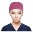thumbnail image 1 of Womens Working Cap Adjustable Lightweight Soft Hats Casual Button Breathable Tie Back Scrub Cap 2026,One Size, 1 of 6