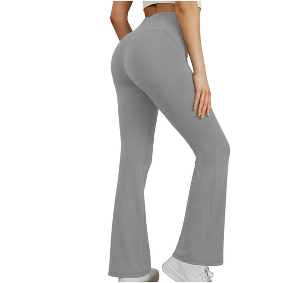 Womens Workout Flare Legging High Waisted Yoga Leggings Scrunch Butt Lifting Legging Tummy Control Bootcut Pants