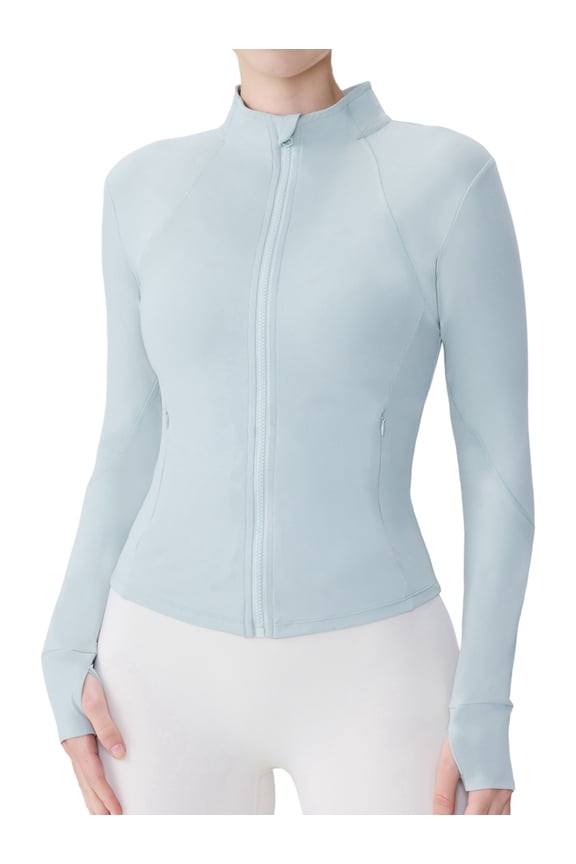 Womens Workout Jackets, Full Zip Slim Fit Athletic Running Sports Track Jacket with XXL