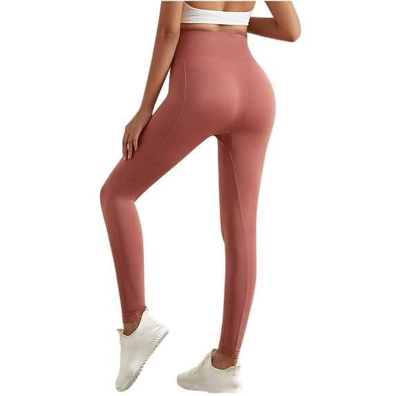 Womens Workout Leggings High Waisted Gym Yoga Pants Solid Color Soft Women's High Rise Full Length Leggings Women's High Waisted Yoga Workout Athletic Running Yoga Pants Women Casual Pants