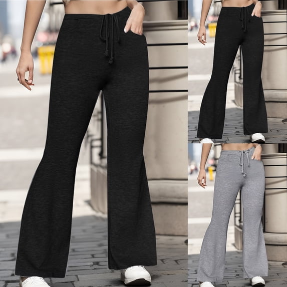 Womens Workout Leggings Plus Size Workout Yoga Pants Casual Bootcut Yoga Pants Flared Leggings for Women for Workout Running Athletic Activewear