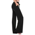 thumbnail image 1 of Womens Workout Out Leggings Stretch Waist Wide Leg Y2K Baggy Plus Size Cargo Belt Pants Relaxed Fit Straight Joggers Fashion Yoga Gym Loose Pants Trousers Black a qILAKOG Size XXXL, 1 of 7