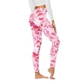 thumbnail image 1 of Womens Workout Leggings Valentine Heart Print Elastic High Waisted Yoga Trousers Velvet Cozy Soft Casual Tights Tummy Control Hiking Pants W L, 1 of 3