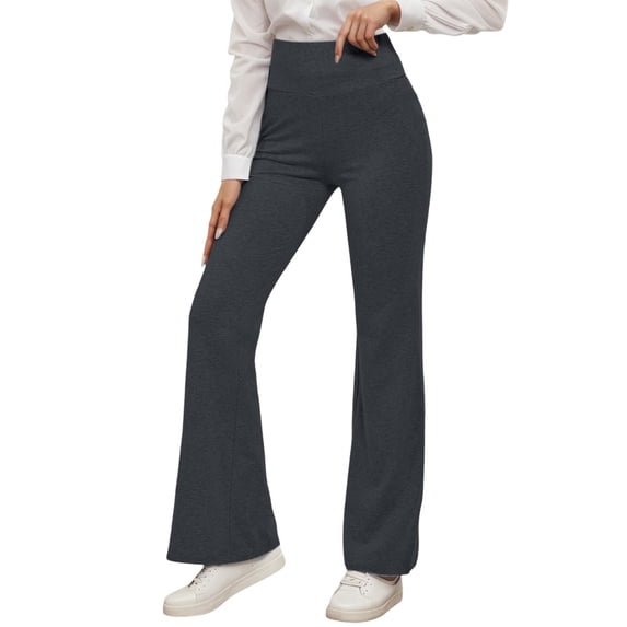 Womens Workout Pants Plus Size Seamless Flared Workout Pants Stretchy Wide Leg Yoga Pants Gym Pants for Workout Running Athletic Activewear