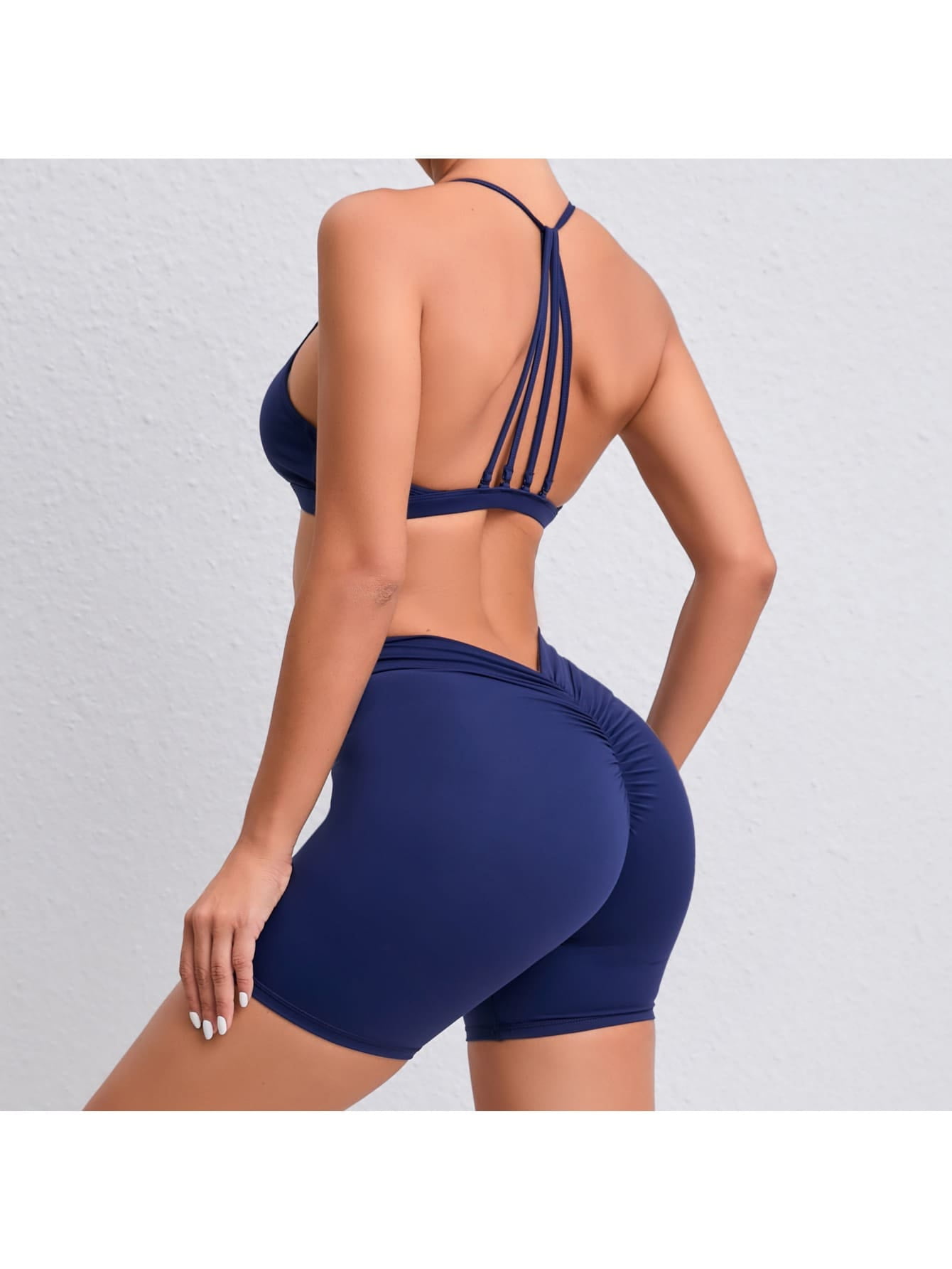 Womens Workout Sets 2 Piece Seamless Acid Wash Yoga Outfits Shorts And Crop  Top Athletic Clothing Set Sports Bra Dry Naked Yoga Suit Sexy Sports  Running Fitness Suit Beautiful Back Yoga Two-Piece