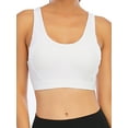 thumbnail image 1 of Racerback Sports Bras Padded Yoga Bra For Women Cami Tank Tops Spaghetti Strap Super Soft Black/ White/ Green, 1 of 7