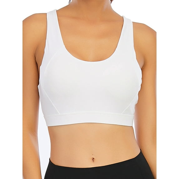 Womens Workout Sports Bras Longline Padded Yoga Sports Bra Fitness Running Tank Tops Crop Top
