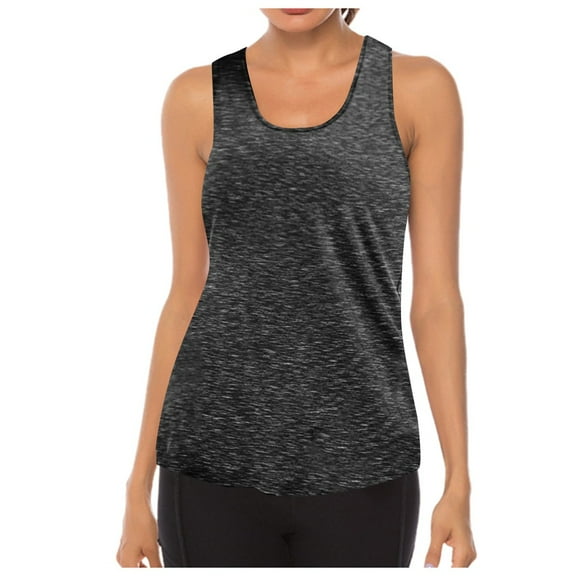 Womens Workout Tank Top Sleeveless Casual Tops O-Neck Breathable Backless Yoga