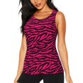 thumbnail image 1 of Womens Workout Tank Tops, Black red pink bright zebra print Racerback Tank Tops Quick Dry Vest Sleeveless Athletic Yoga Gym, 1 of 7
