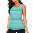 thumbnail image 1 of Womens Workout Tank Tops, Blue And Turquoise Racerback Tank Tops Quick Dry Vest Sleeveless Athletic Yoga Gym, 1 of 7