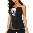 thumbnail image 1 of Womens Workout Tank Tops, Gothic Skull Drape Racerback Tank Tops Quick Dry Vest Sleeveless Athletic Yoga Gym, 1 of 7