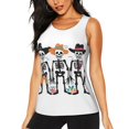 thumbnail image 1 of Womens Workout Tank Tops, Halloween Skeleton Trio Racerback Tank Tops Quick Dry Vest Sleeveless Athletic Yoga Gym, 1 of 7