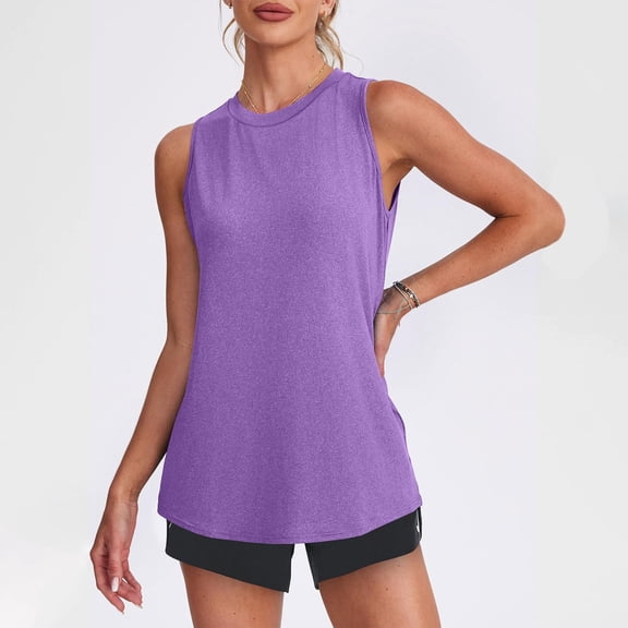Womens Workout Tank Tops Lightweight Sleeveless Shirts for Women Loose Fit Tops for Athletic Running Tennis Yoga, Limited Time, Under 10 Dollars